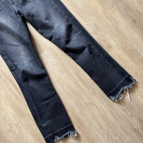 3X1 Size 26 Shelter Straight Crop Jeans In Black High Rise Raw Chewed Hem - Picture 6 of 7